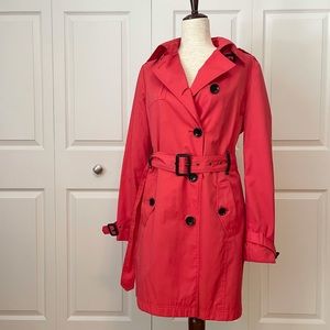 Michael Kors coral belted trench size M